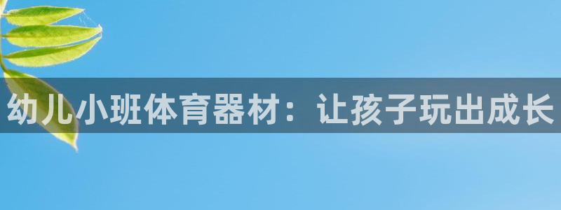 耀世娱乐平台注册地址:幼儿小班体育器材:让孩子玩出成长