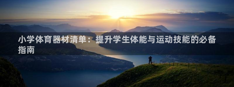 耀世平台主管代理怎么做:小学体育器材清单:提升学生体能与运动