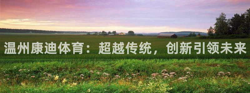 耀世国际平台正规吗可信吗知乎:温州康迪体育:超越传统,创新引